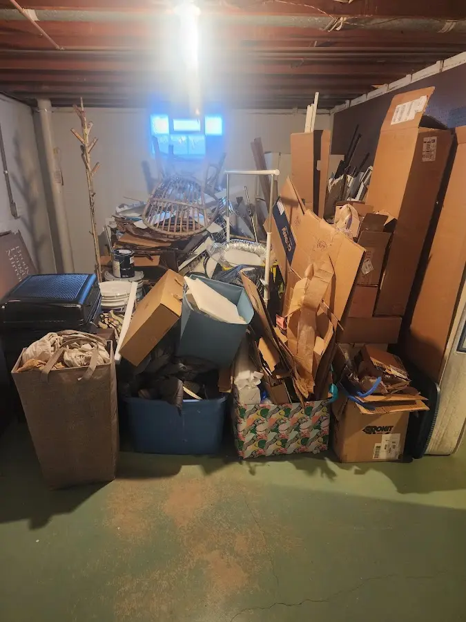 Roll-off dumpster container at job site for Construction Dumpster Rental in Wrightstown